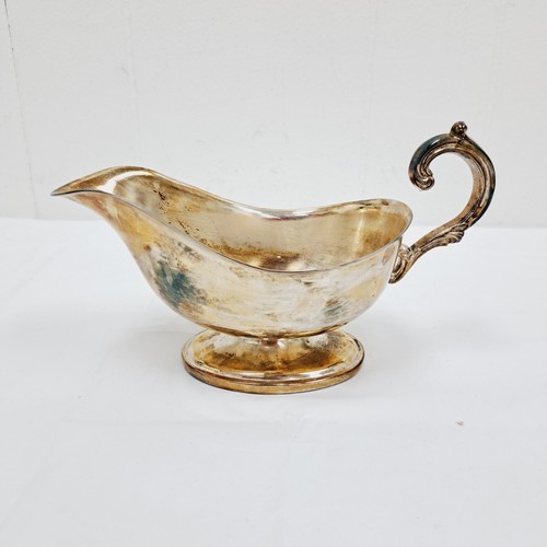 Vintage silverplate gravy - silverplate, boat